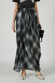 ドレープシアーチェックスカート / Draped Sheer Check Skirt