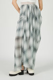 ドレープシアーチェックスカート / Draped Sheer Check Skirt