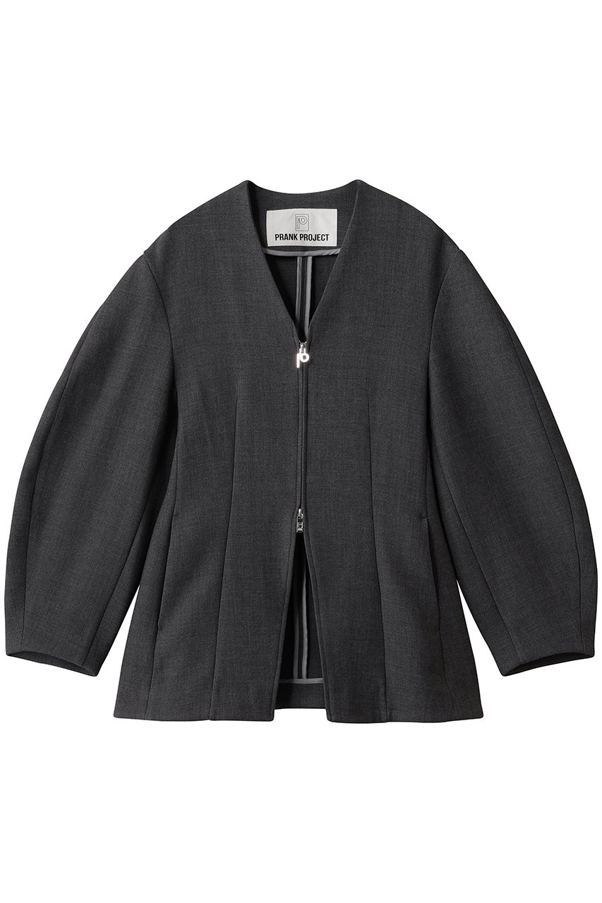 PRANK PROJECT コクーンスリーブジップトップ / Cocoon Sleeve Zip Top (GRY(グレー), FREE) プランク プロジェクト ELLE SHOP PRANK PROJECT コクーンスリーブジップトップ / Cocoon Sleeve Zip Top (GRY(グレー), FREE) プランク プロジェクト ELLE SHOP