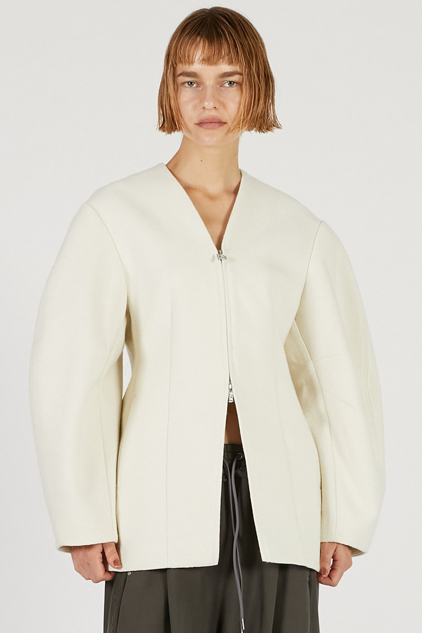 PRANK PROJECT コクーンスリーブジップトップ / Cocoon Sleeve Zip Top (IVR(アイボリー), FREE) プランク プロジェクト ELLE SHOP PRANK PROJECT コクーンスリーブジップトップ / Cocoon Sleeve Zip Top (IVR(アイボリー), FREE) プランク プロジェクト ELLE SHOP