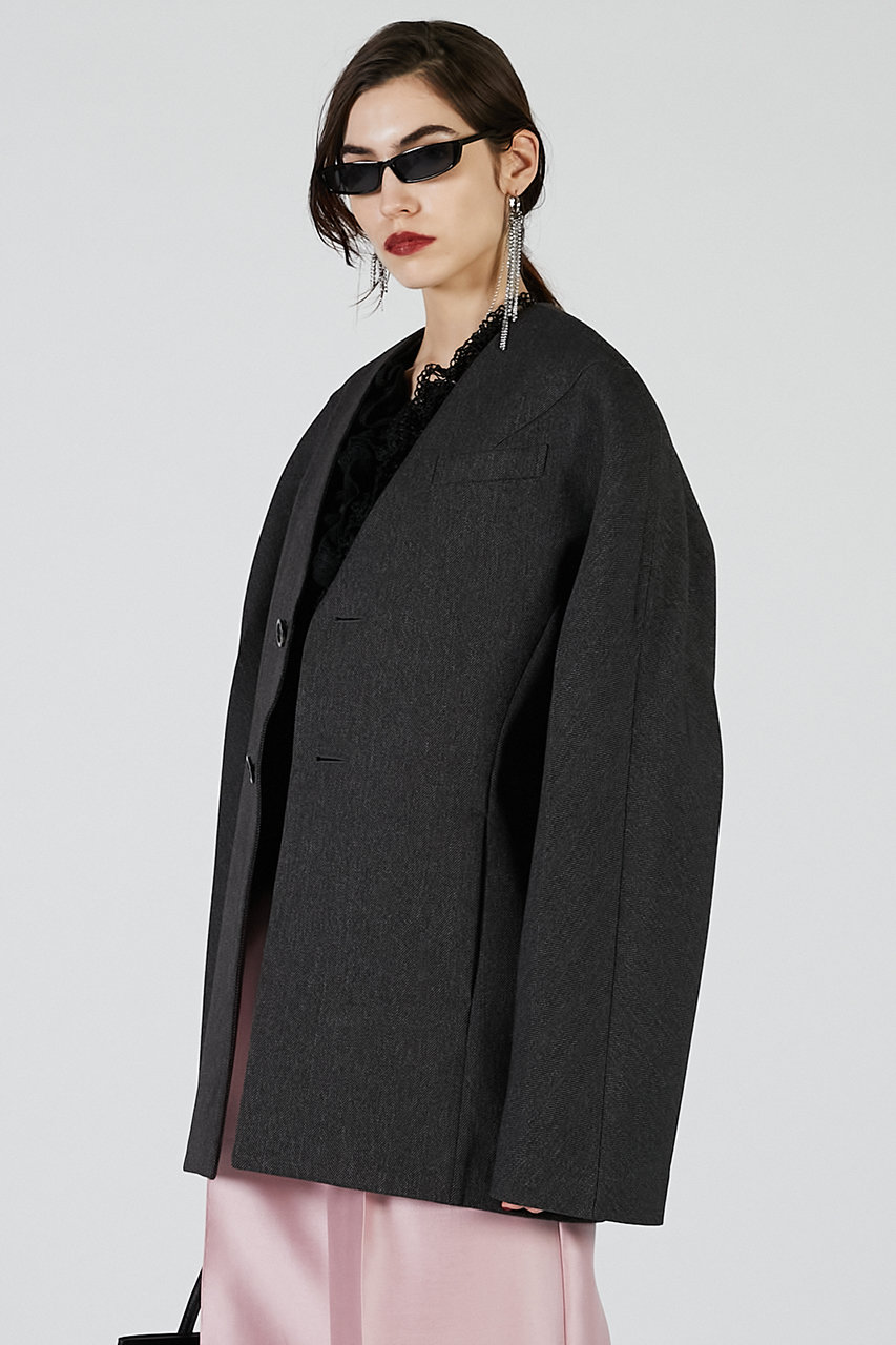 【美品】PRANK PROJECT Cut-out Jacket gray PRANK PROJECT(プランク プロジェクト)｜ラガージャケット / Rugger