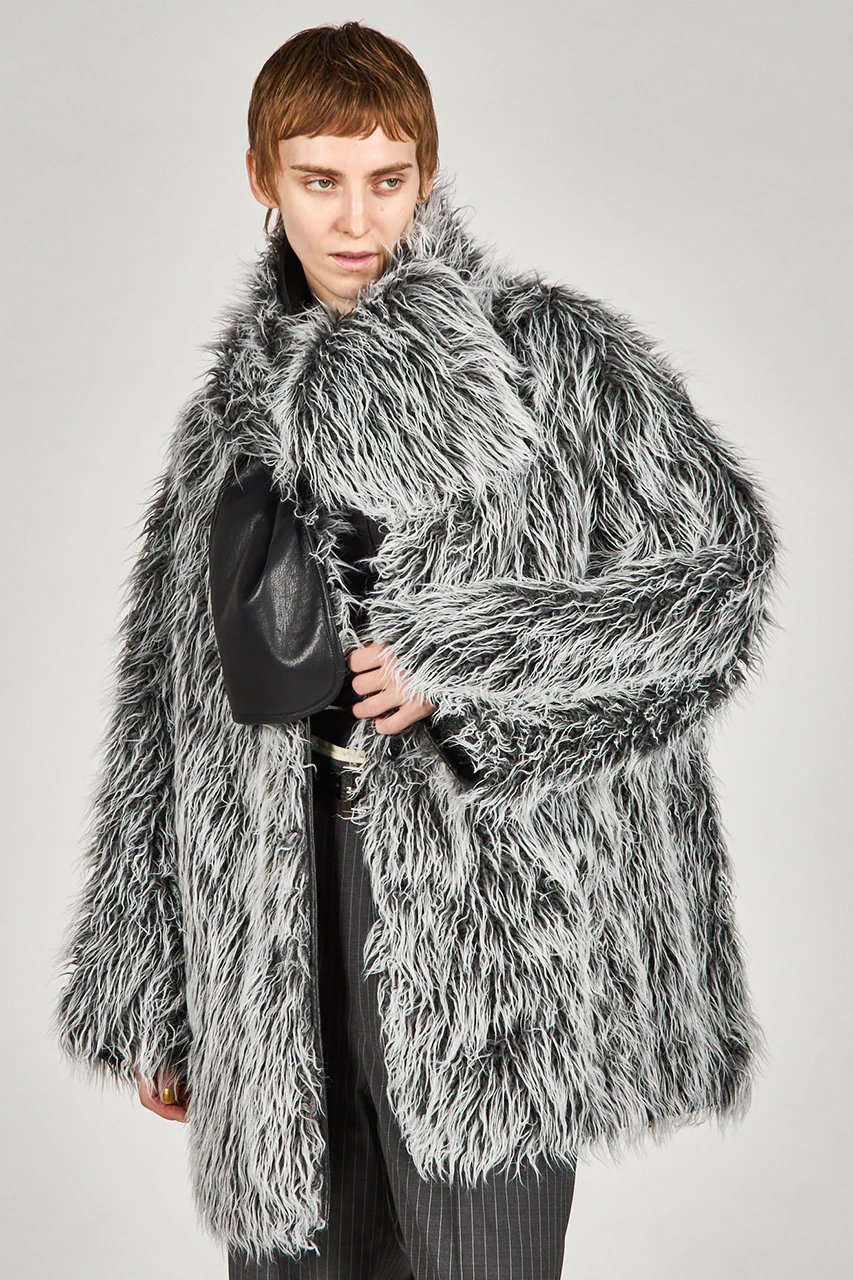 PRANK PROJECT リバーシブルファーコート / Reversible Fur Coat (GRY(グレー), 36) プランク プロジェクト ELLE SHOP PRANK PROJECT リバーシブルファーコート / Reversible Fur Coat (GRY(グレー), 36) プランク プロジェクト ELLE SHOP