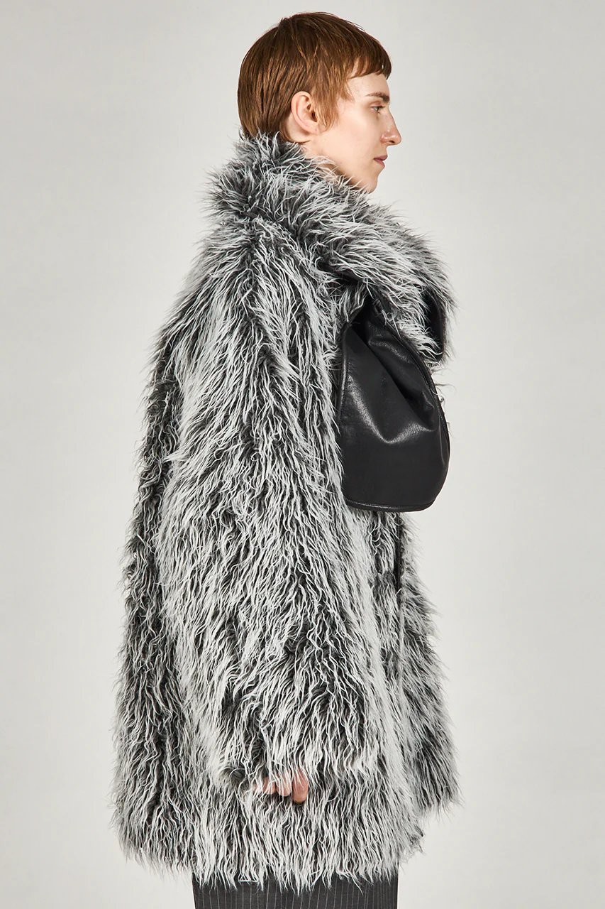 新品同様✩リバーシブル✩ブルーフォックス✩グレー✩フード取り外し可✩ファーコート PRANK PROJECT(プランク プロジェクト)｜リバーシブルファーコート