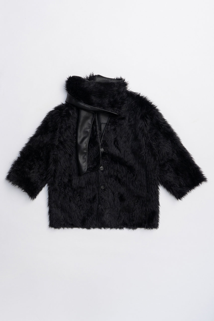 PRANK PROJECT リバーシブルファーコート / Reversible Fur Coat (BLK(ブラック), 36) プランク プロジェクト ELLE SHOP PRANK PROJECT リバーシブルファーコート / Reversible Fur Coat (BLK(ブラック), 36) プランク プロジェクト ELLE SHOP
