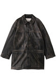 パディングレザーカーコート / Padded Leather Car Coat