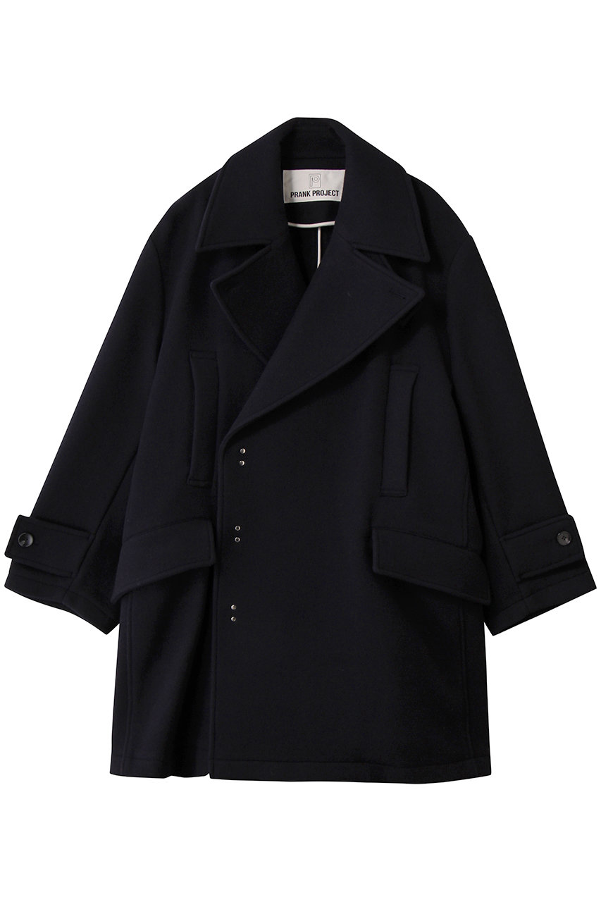 PRANK PROJECT ミドルピーコート / Mid Peacoat (NVY(ネイビー), FREE) プランク プロジェクト ELLE SHOP