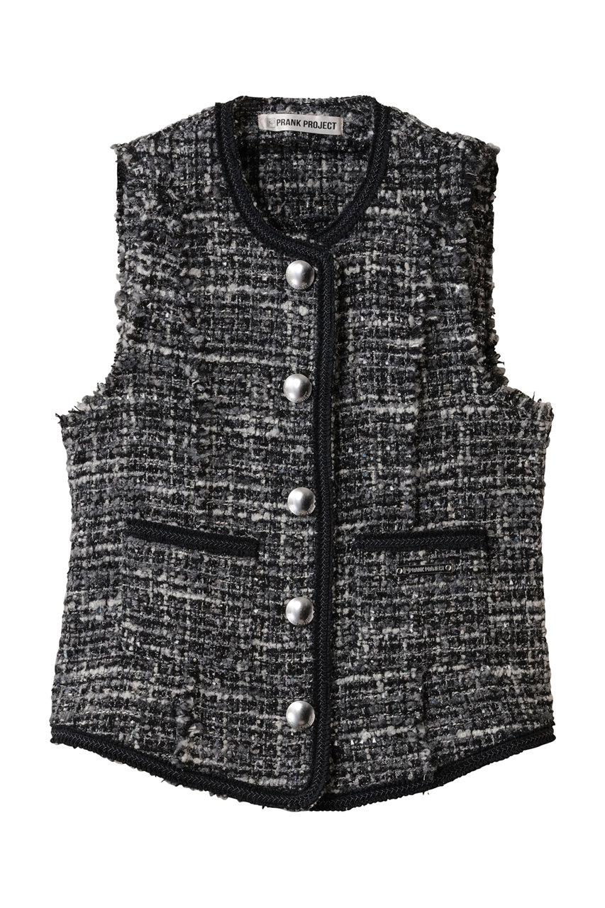 PRANK PROJECT ツイードベスト / Tweed Vest (MLT(マルチカラー), FREE) プランク プロジェクト ELLE SHOP PRANK PROJECT ツイードベスト / Tweed Vest (MLT(マルチカラー), FREE) プランク プロジェクト ELLE SHOP