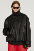 SHEEPレザーハイネックーブルゾン / SHEEP Leather High Neck Blouson