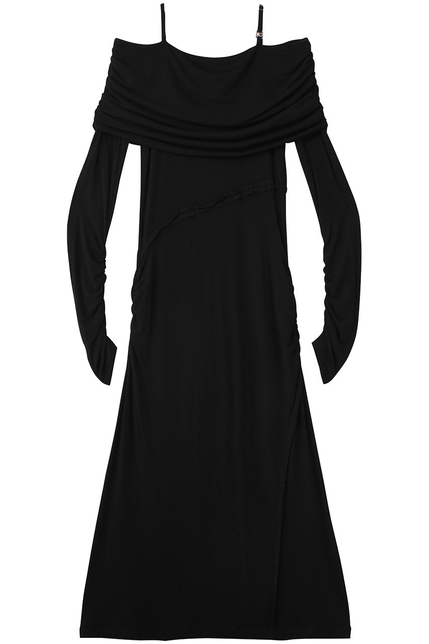 PRANK PROJECT オフショルダーロングドレス / Off-the-shoulder Long Dress (BLK(ブラック), FREE) プランク プロジェクト ELLE SHOP PRANK PROJECT オフショルダーロングドレス / Off-the-shoulder Long Dress (BLK(ブラック), FREE) プランク プロジェクト ELLE SHOP