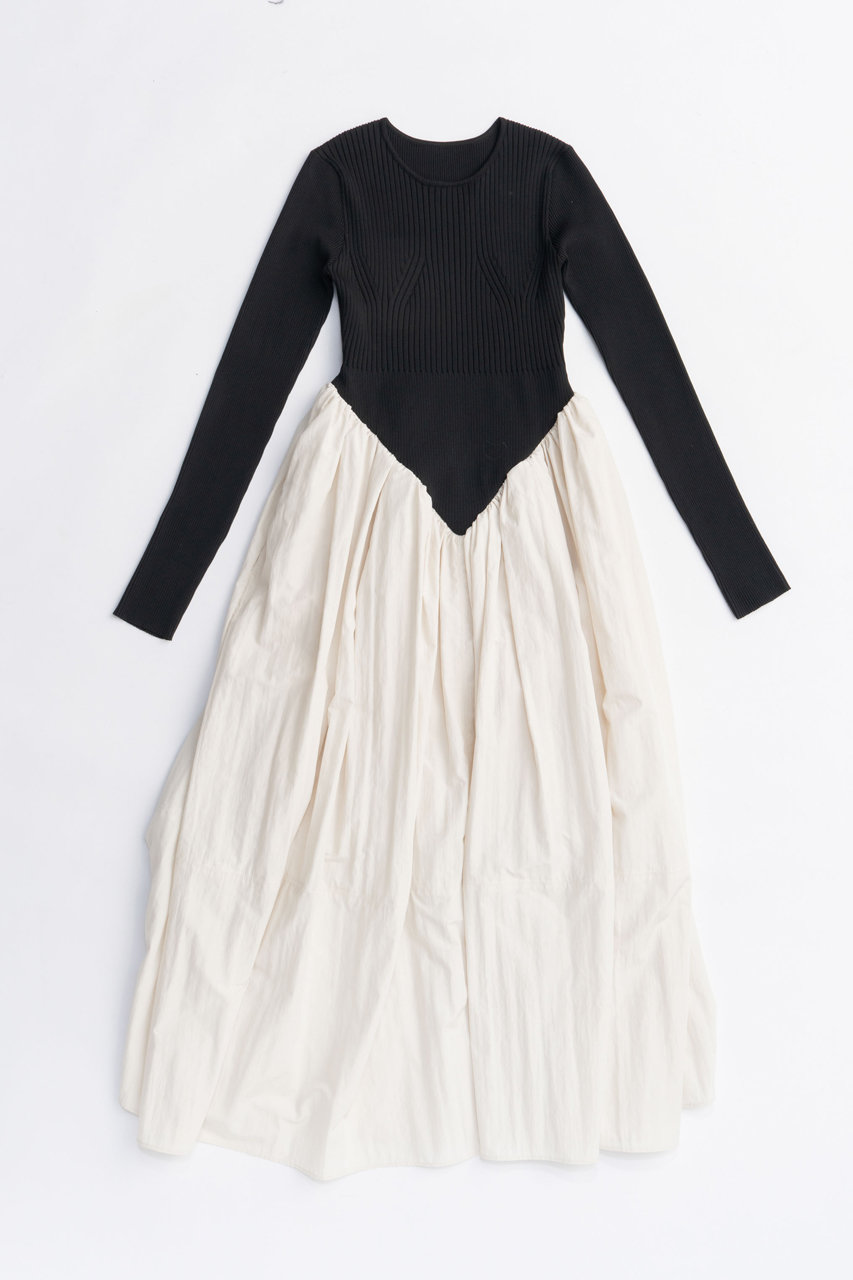 PRANK PROJECT ニットコンビロングドレス / Knit Combination Long Dress (BLK(ブラック), 38) プランク プロジェクト ELLE SHOP PRANK PROJECT ニットコンビロングドレス / Knit Combination Long Dress (BLK(ブラック), 38) プランク プロジェクト ELLE SHOP