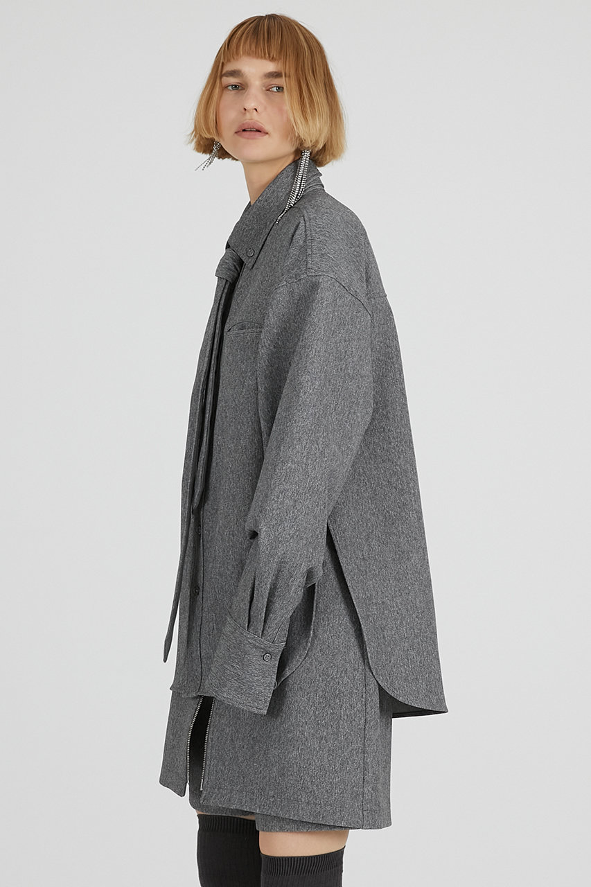 PRANK PROJECT Shirt with tie グレー ネクタイ付きシャツ / Shirt with Tie（シャツ/ブラウス