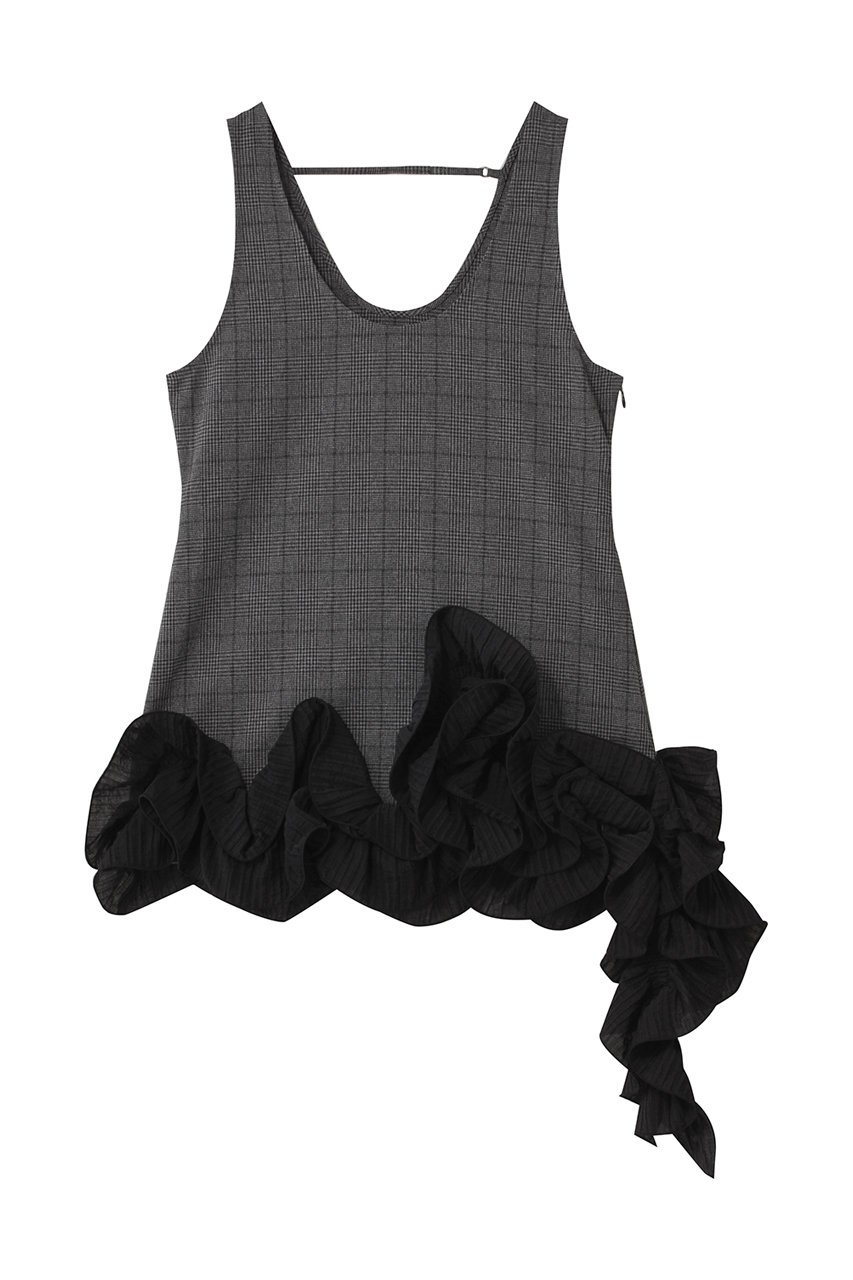 PRANK PROJECT フリルヘムチュニック / Ruffled Hem Tunic (GRY(グレー), FREE) プランク プロジェクト ELLE SHOP PRANK PROJECT フリルヘムチュニック / Ruffled Hem Tunic (GRY(グレー), FREE) プランク プロジェクト ELLE SHOP