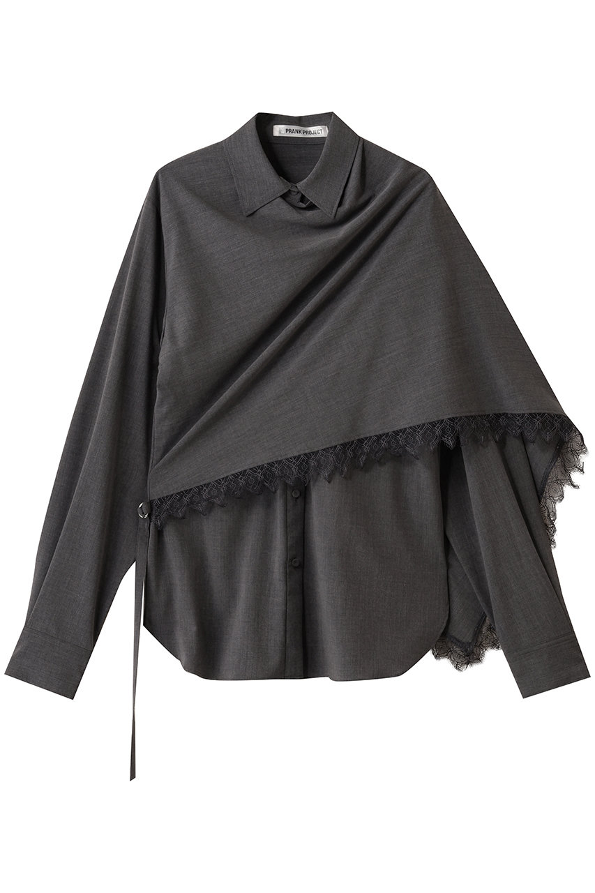 PRANK PROJECT スカーフシャツ / Scarf Shirt (GRY(グレー), FREE) プランク プロジェクト ELLE SHOP PRANK PROJECT スカーフシャツ / Scarf Shirt (GRY(グレー), FREE) プランク プロジェクト ELLE SHOP