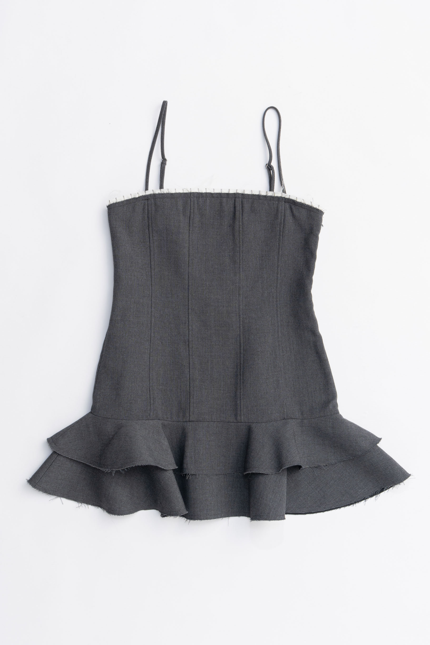 PRANK PROJECT ウーステッドフリルチュニック / Waste Frill Tunic (C.GRY(チャコールグレー), FREE) プランク プロジェクト ELLE SHOP PRANK PROJECT ウーステッドフリルチュニック / Waste Frill Tunic (C.GRY(チャコールグレー), FREE) プランク プロジェクト ELLE SHOP