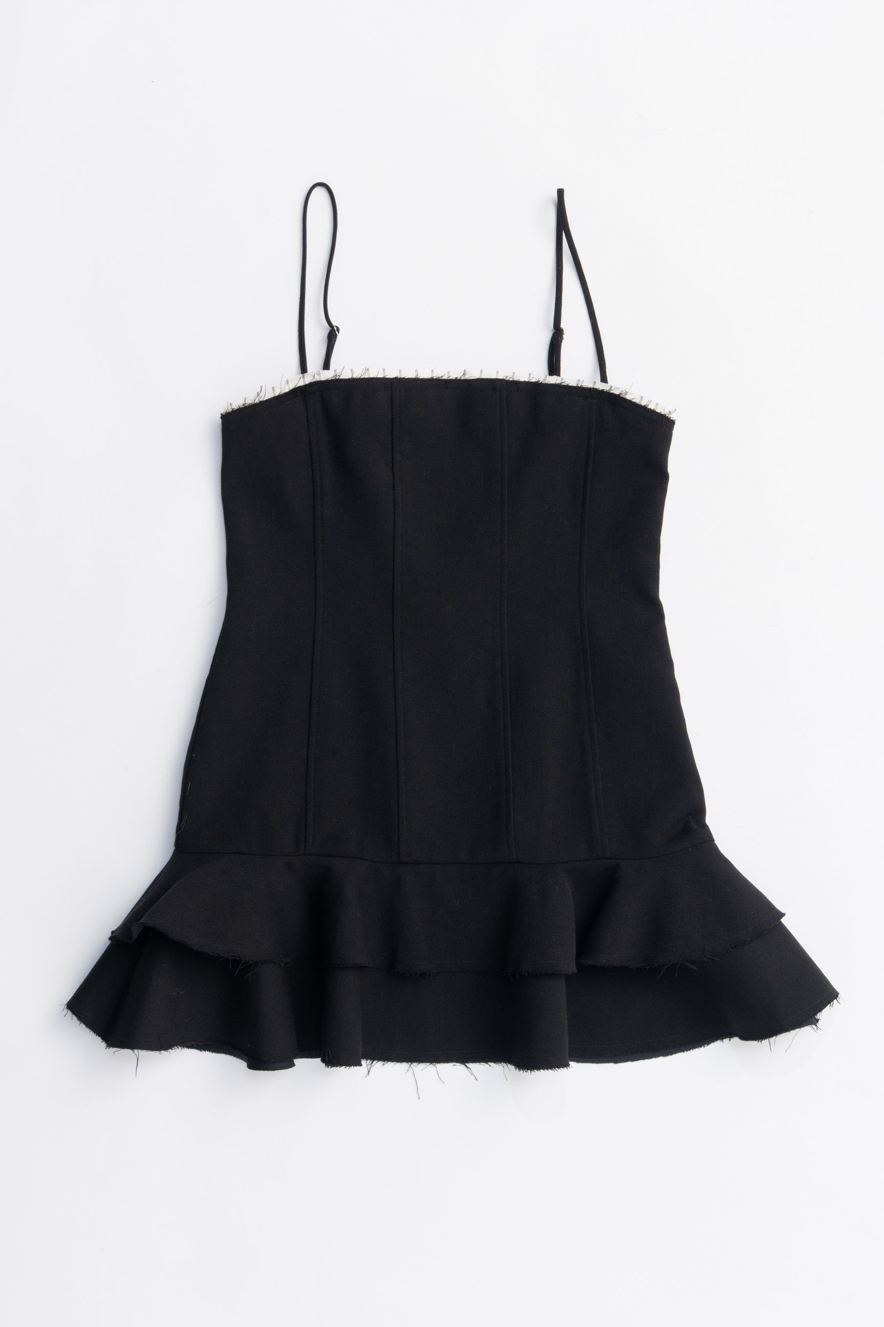 PRANK PROJECT ウーステッドフリルチュニック / Waste Frill Tunic (BLK(ブラック), FREE) プランク プロジェクト ELLE SHOP PRANK PROJECT ウーステッドフリルチュニック / Waste Frill Tunic (BLK(ブラック), FREE) プランク プロジェクト ELLE SHOP