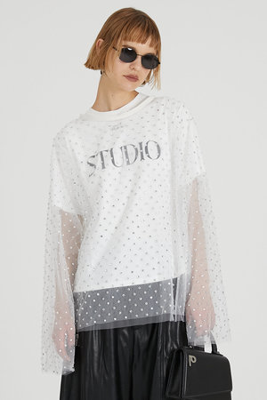 プランク プロジェクト/PRANK PROJECTのチュールビジューオーバートップ / Tulle Bead Over Top(110400/110403)