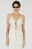レースカットアウトキャミトップ / Lace Cut-Out Camisole Top