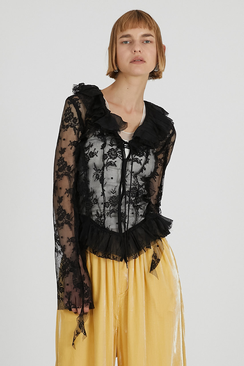 Prank project レースブラウス PRANK PROJECT(プランク プロジェクト)｜レースラッフルブラウス