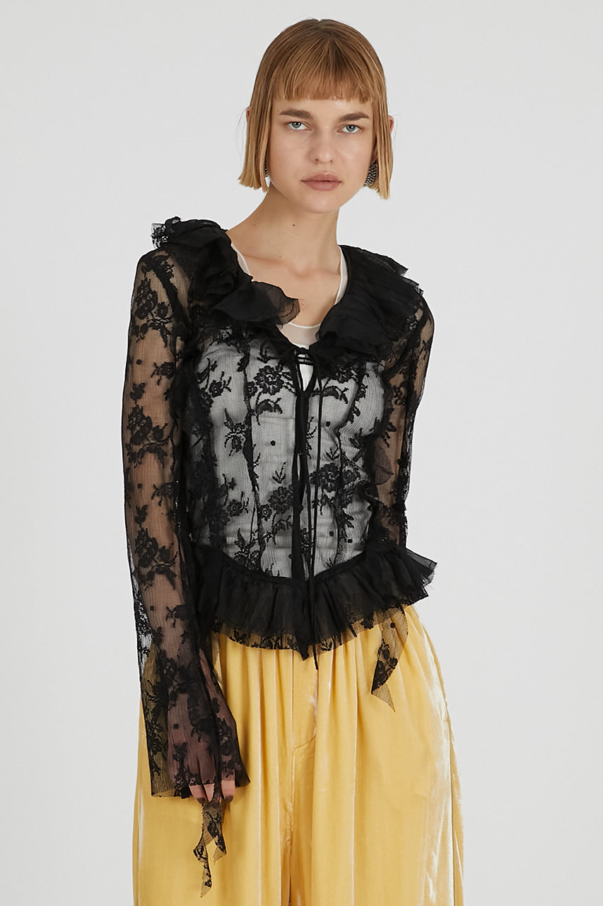 レースラッフルブラウス / Lace Ruffled Blouse PRANK PROJECT(プランク プロジェクト)｜レースラッフルブラウス