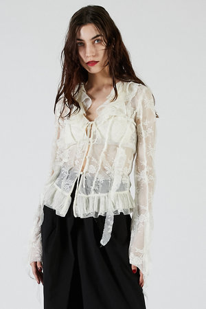 プランク プロジェクト/PRANK PROJECTのレースラッフルブラウス / Lace Ruffled Blouse(110400/110403)