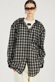 フーディチェックシャツ / Hoodie Check Shirt