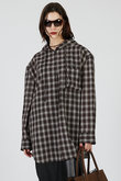 フーディチェックシャツ / Hoodie Check Shirt