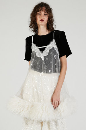 プランク プロジェクト/PRANK PROJECTのシークインファートリムベビードール / Sequin Fur Trim Baby Doll(110400/110401)