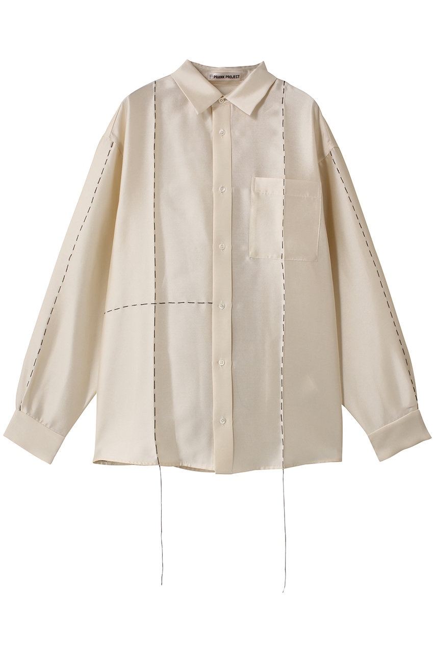 PRANK PROJECT ハンドステッチシャツ / Hand Stitched Shirt (WHT(ホワイト), FREE) プランク プロジェクト ELLE SHOP PRANK PROJECT ハンドステッチシャツ / Hand Stitched Shirt (WHT(ホワイト), FREE) プランク プロジェクト ELLE SHOP
