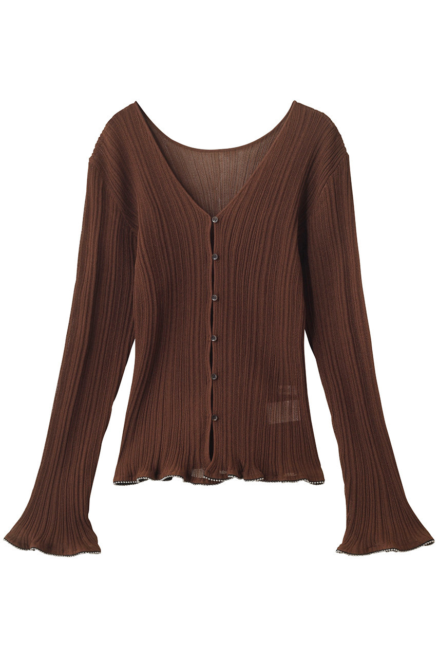 PRANK PROJECT ビーズヘムニットトップ / Beaded Hem Top (BRN(ブラウン), FREE) プランク プロジェクト ELLE SHOP PRANK PROJECT ビーズヘムニットトップ / Beaded Hem Top (BRN(ブラウン), FREE) プランク プロジェクト ELLE SHOP