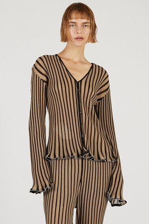 プランク プロジェクト/PRANK PROJECTのビーズヘムニットトップ / Beaded Hem Top(110300/110301)