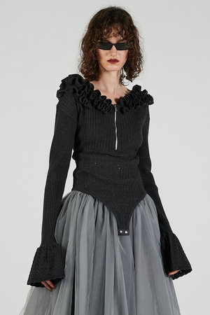 プランク プロジェクト/PRANK PROJECTのフリルニットボディスーツ / Frill Knit Bodysuit(110300/110301)