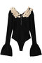 フリルニットボディスーツ / Frill Knit Bodysuit プランク プロジェクト/PRANK PROJECT BLK(ブラック)