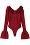 フリルニットボディスーツ / Frill Knit Bodysuit プランク プロジェクト/PRANK PROJECT RED(レッド)