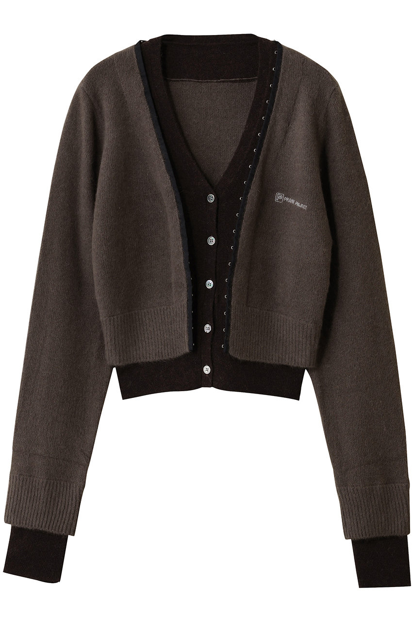 プランク プロジェクト/PRANK PROJECTのVネックレイヤードカーデ / V-Neck Layered Cardigan(BRN(ブラウン)/31252365605)