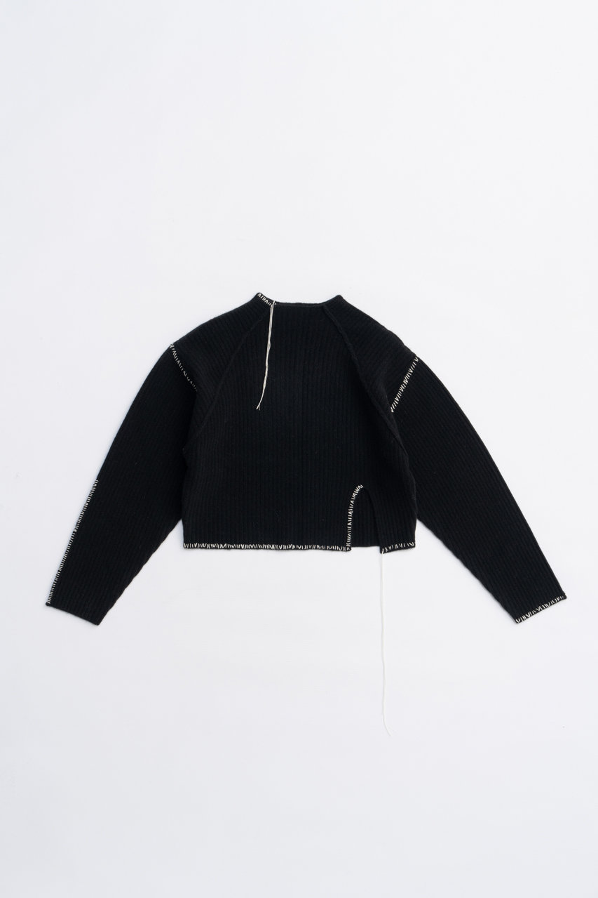 PRANK PROJECT ステッチオーバーショルダーニット / Stitch Over Shoulder Nitt (BLK(ブラック), FREE) プランク プロジェクト ELLE SHOP PRANK PROJECT ステッチオーバーショルダーニット / Stitch Over Shoulder Nitt (BLK(ブラック), FREE) プランク プロジェクト ELLE SHOP