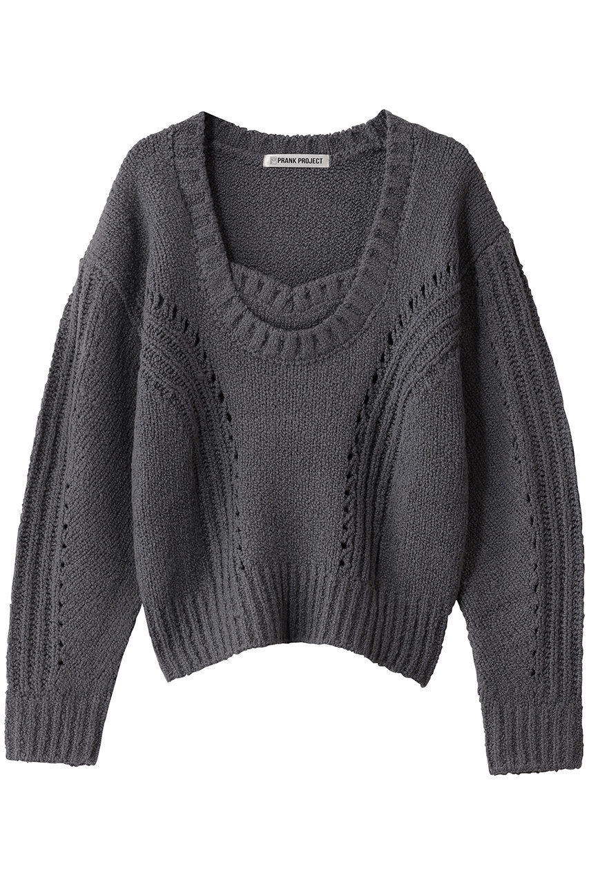 プランク プロジェクト/PRANK PROJECTのハートネックニットトップ(GRY(グレー)/31252366102)
