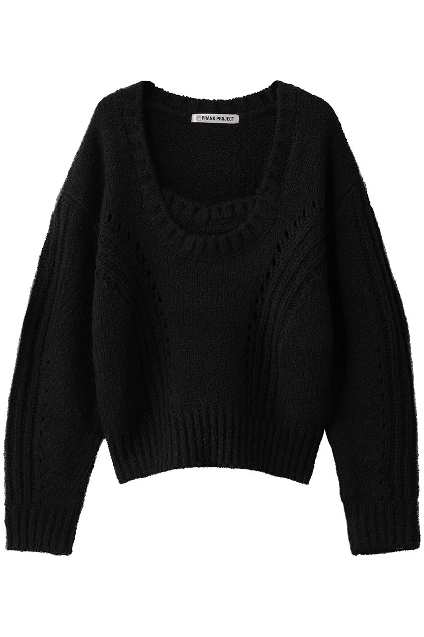プランク プロジェクト/PRANK PROJECTのハートネックニットトップ(BLK(ブラック)/31252366102)