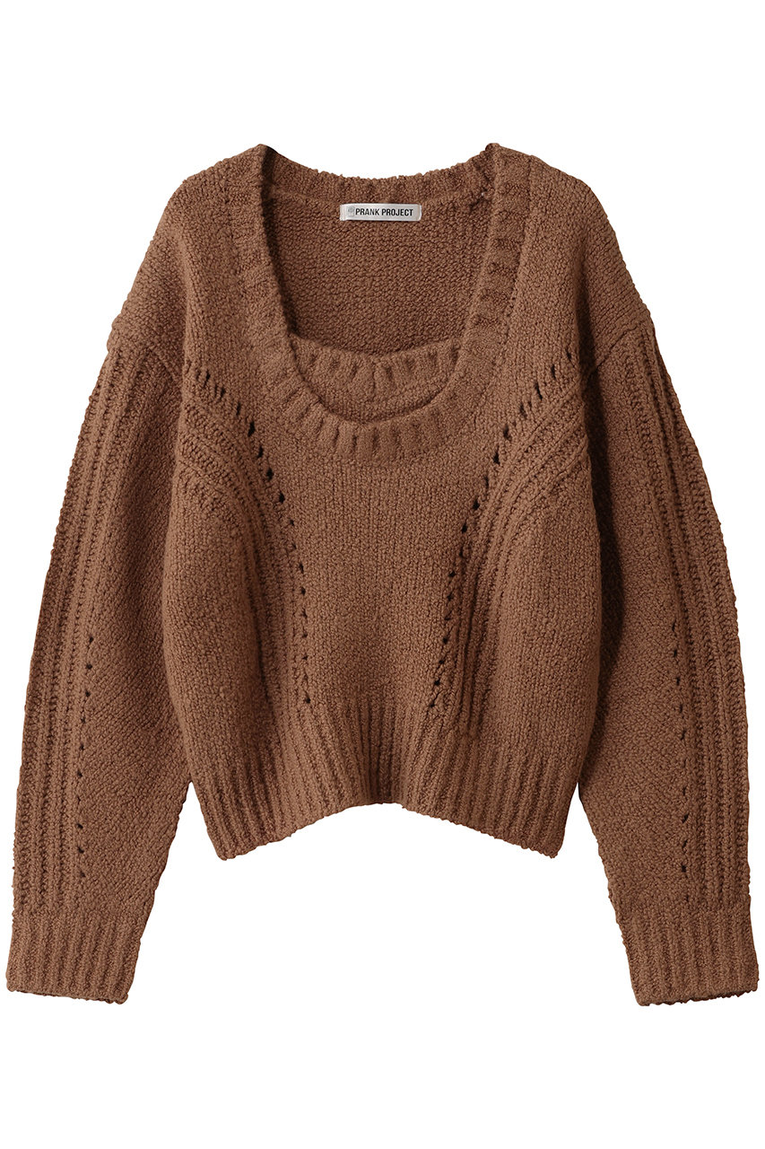 プランク プロジェクト/PRANK PROJECTのハートネックニットトップ(CML(キャメル)/31252366102)