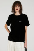 ショルダーギャザーベロアTシャツ / Shoulder Gathered Velour T-Shirt