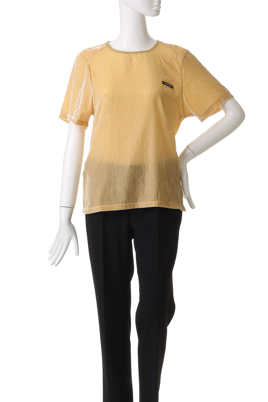 Tシャツ(半袖+袖なし) PRANK PROJECT Shoulder Gathered Velour T Shoulder Gathered Velour T-Shirt - SALE