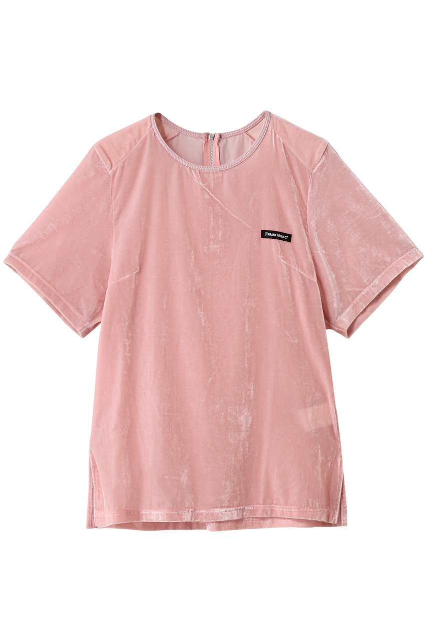 プランク プロジェクト/PRANK PROJECTのショルダーギャザーベロアTシャツ / Shoulder Gathered Velour T-Shirt(PNK(ピンク)/31252415101)