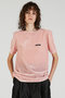 ショルダーギャザーベロアTシャツ / Shoulder Gathered Velour T-Shirt プランク プロジェクト/PRANK PROJECT