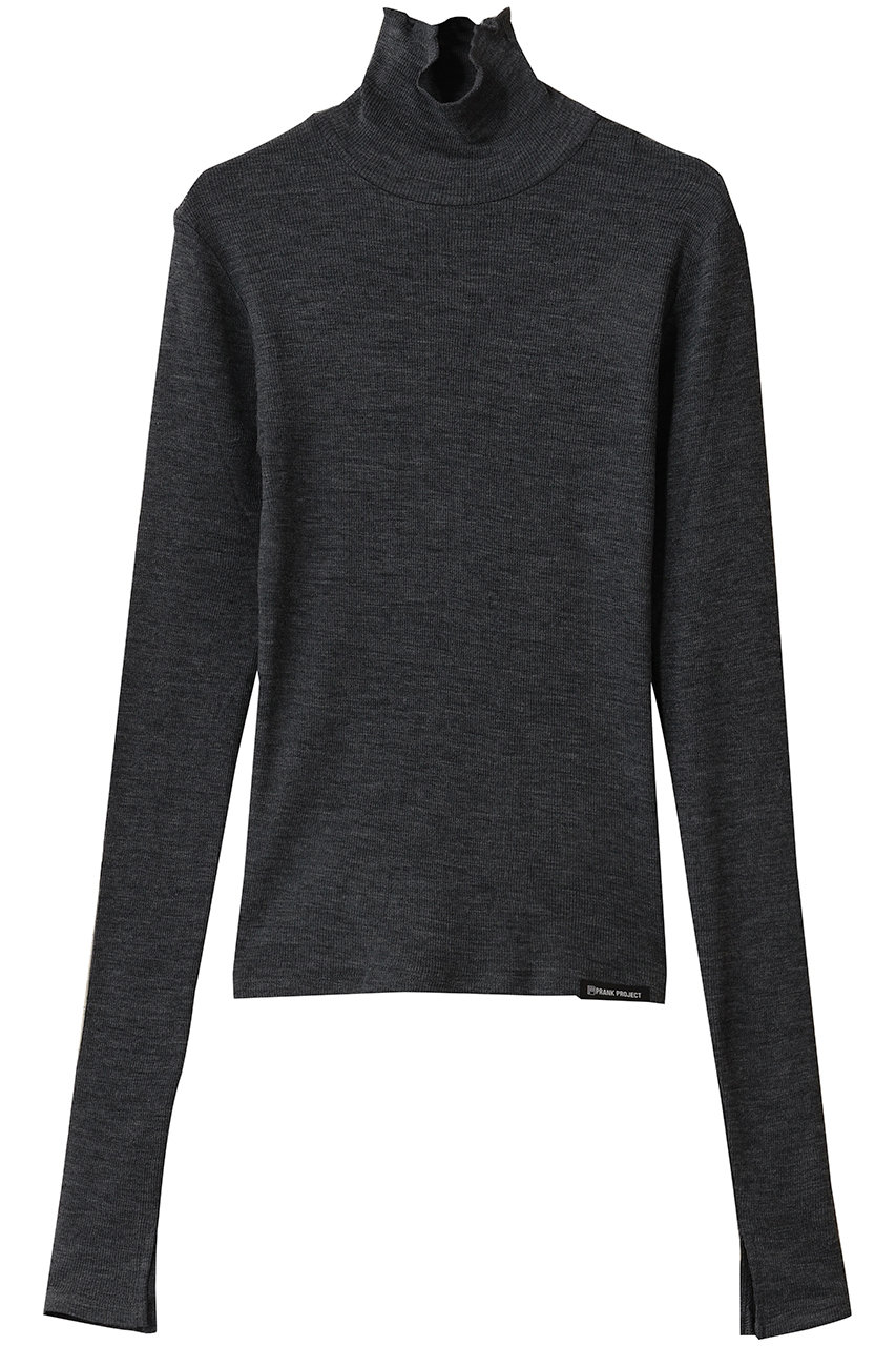 PRANK PROJECT ピュアメリノウールタートルトップ / Pure Merino Wool Turtleneck Top (GRY(グレー), FREE) プランク プロジェクト ELLE SHOP PRANK PROJECT ピュアメリノウールタートルトップ / Pure Merino Wool Turtleneck Top (GRY(グレー), FREE) プランク プロジェクト ELLE SHOP