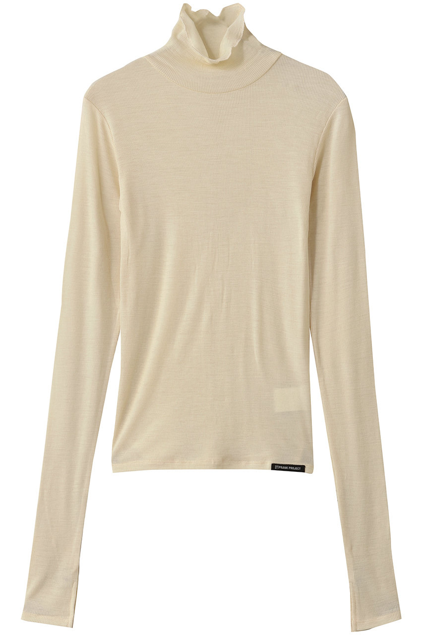 PRANK PROJECT ピュアメリノウールタートルトップ / Pure Merino Wool Turtleneck Top (IVR(アイボリー), FREE) プランク プロジェクト ELLE SHOP PRANK PROJECT ピュアメリノウールタートルトップ / Pure Merino Wool Turtleneck Top (IVR(アイボリー), FREE) プランク プロジェクト ELLE SHOP