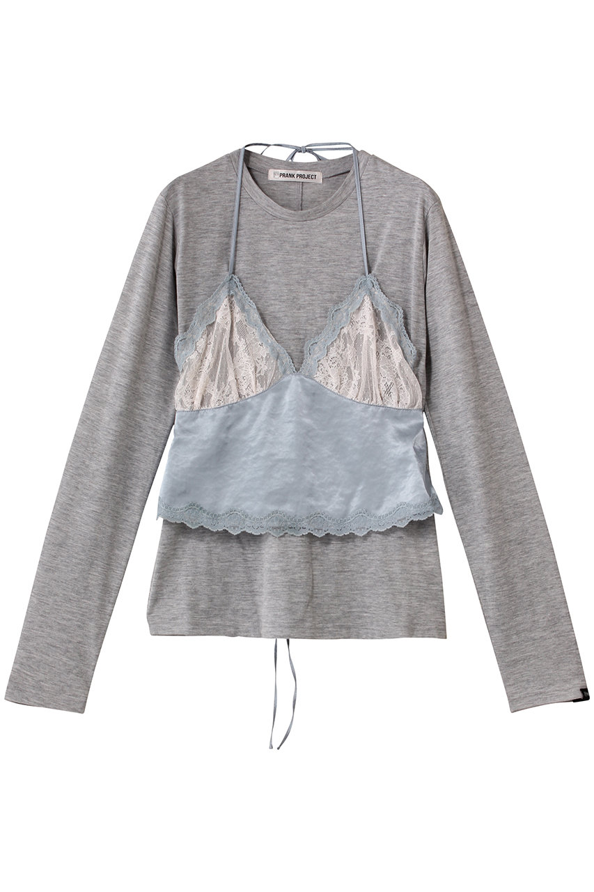 PRANK PROJECT ランジェリーコンビトップ / Lingerie Combi Top (GRY(グレー), FREE) プランク プロジェクト ELLE SHOP PRANK PROJECT ランジェリーコンビトップ / Lingerie Combi Top (GRY(グレー), FREE) プランク プロジェクト ELLE SHOP