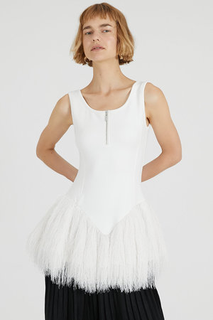 プランク プロジェクト/PRANK PROJECTのシャギーヘムペプラムタンク / Shaggy Hem Peplum Tank(110100/110103)