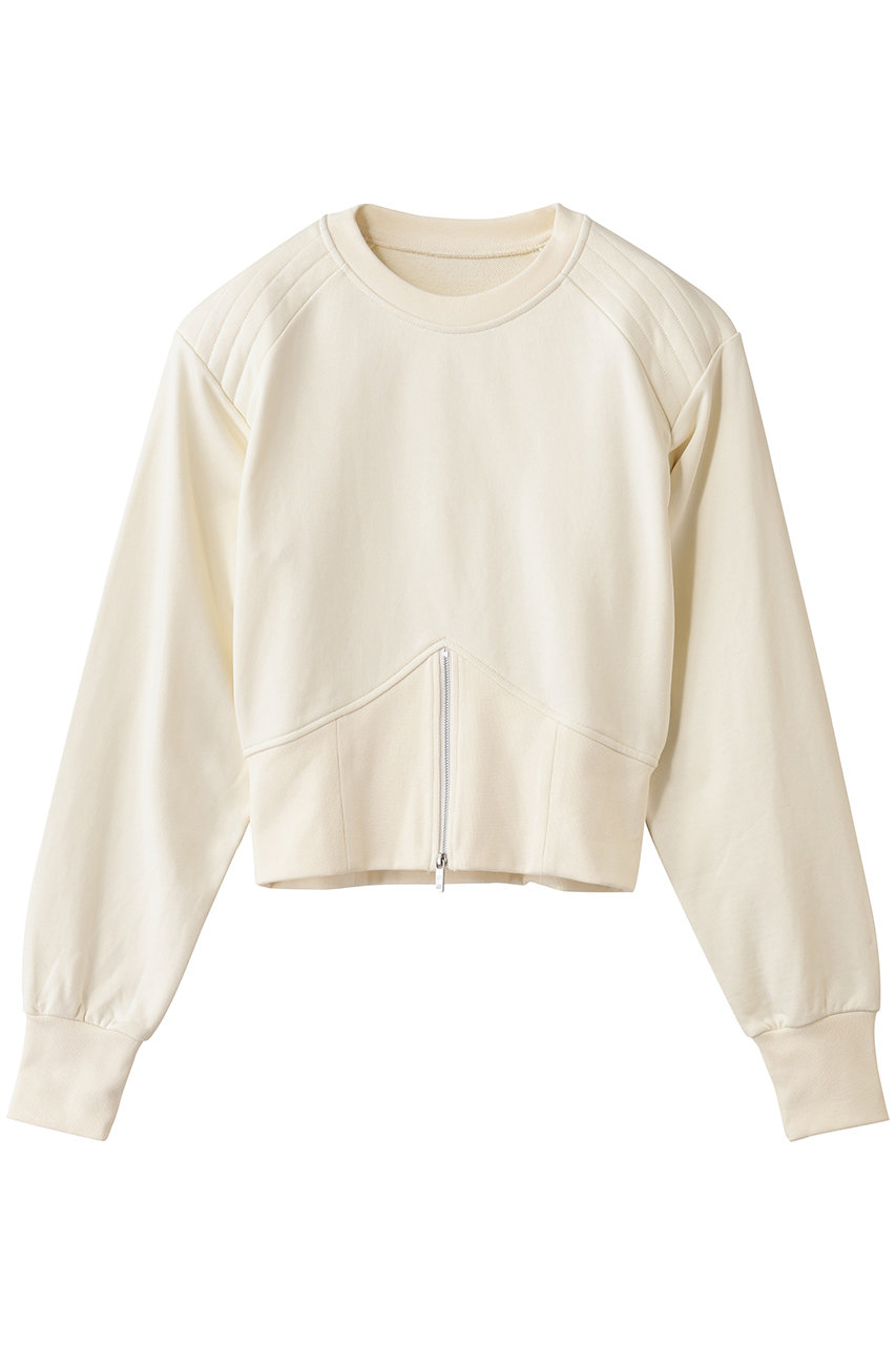 PRANK PROJECT フロントジップショルダーパットスウェット / Front Zip Shoulder Pad Sweatshirt (IVR(アイボリー), FREE) プランク プロジェクト ELLE SHOP PRANK PROJECT フロントジップショルダーパットスウェット / Front Zip Shoulder Pad Sweatshirt (IVR(アイボリー), FREE) プランク プロジェクト ELLE SHOP