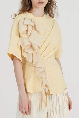 プランク プロジェクト/PRANK PROJECTのローズラッフルTEE / Rose Ruffled T-Shirt(110100/110102)