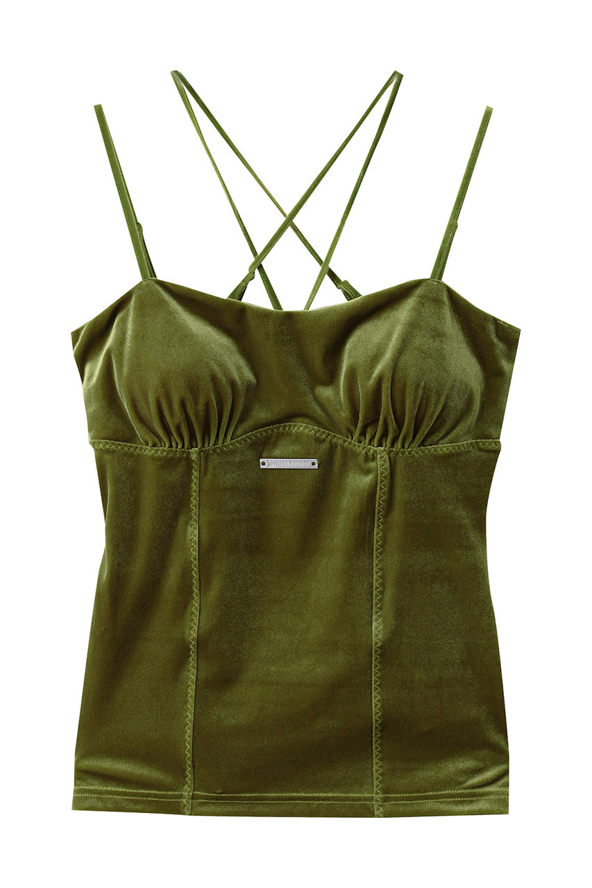 プランク プロジェクト/PRANK PROJECTのベロアカップインキャミ / Velour Cup-in Camisole(GRN(グリーン)/31252416102)