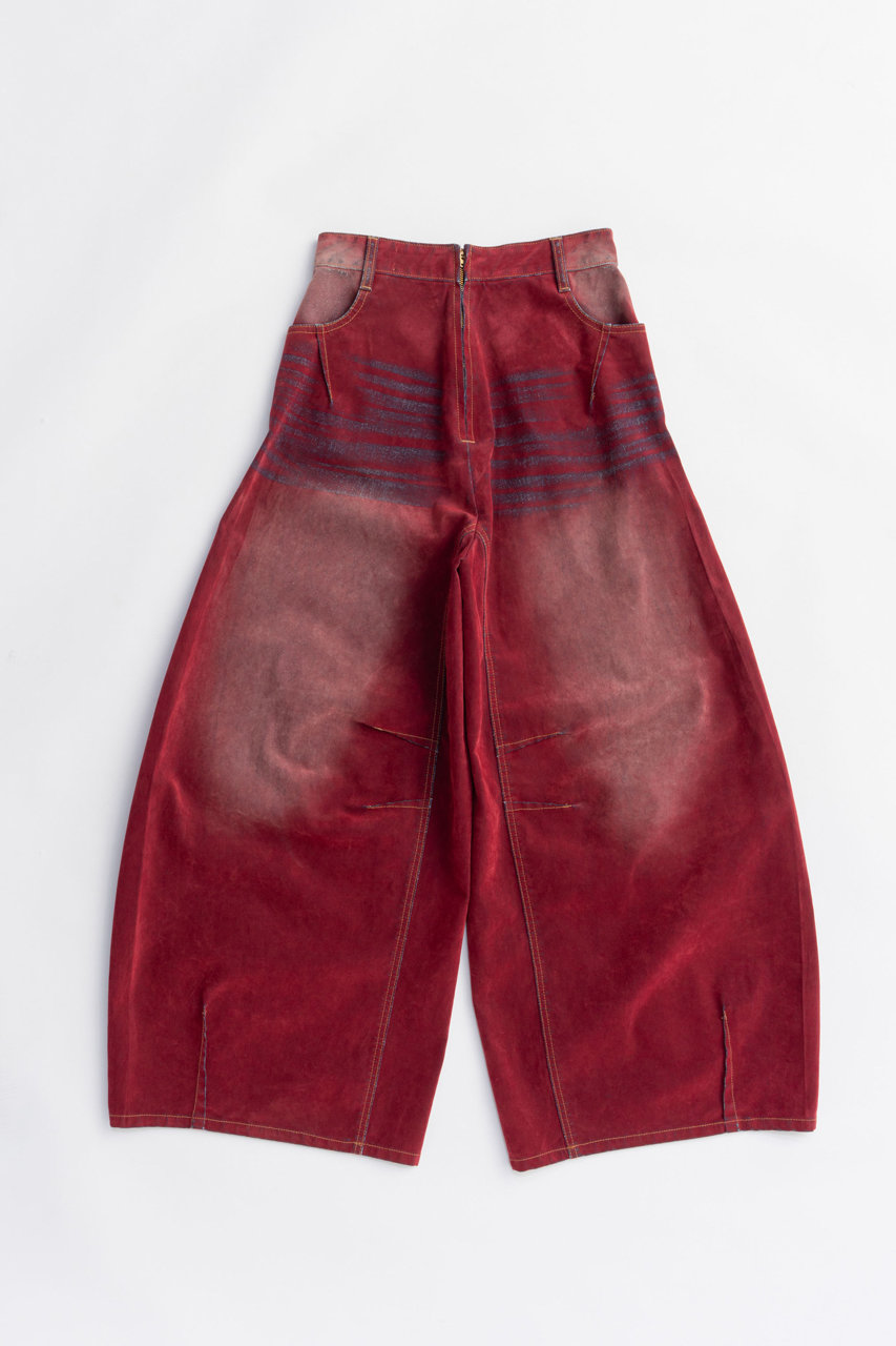 PRANK PROJECT フロッキーデニムパンツ / Flocky Denim Pants (RED(レッド), 38) プランク プロジェクト ELLE SHOP PRANK PROJECT フロッキーデニムパンツ / Flocky Denim Pants (RED(レッド), 38) プランク プロジェクト ELLE SHOP
